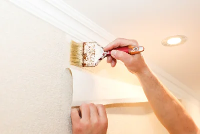 Pose de papier peint à Bombon — revêtements muraux et toiles de verre